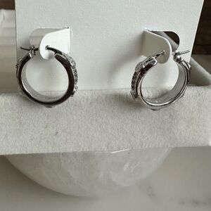 *** SOLD *** 
Tory Burch Silver Hoop Earrings